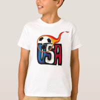 O T-Shrit do menino do futebol dos EUA