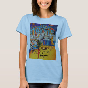 Camiseta O T surrealista das mulheres