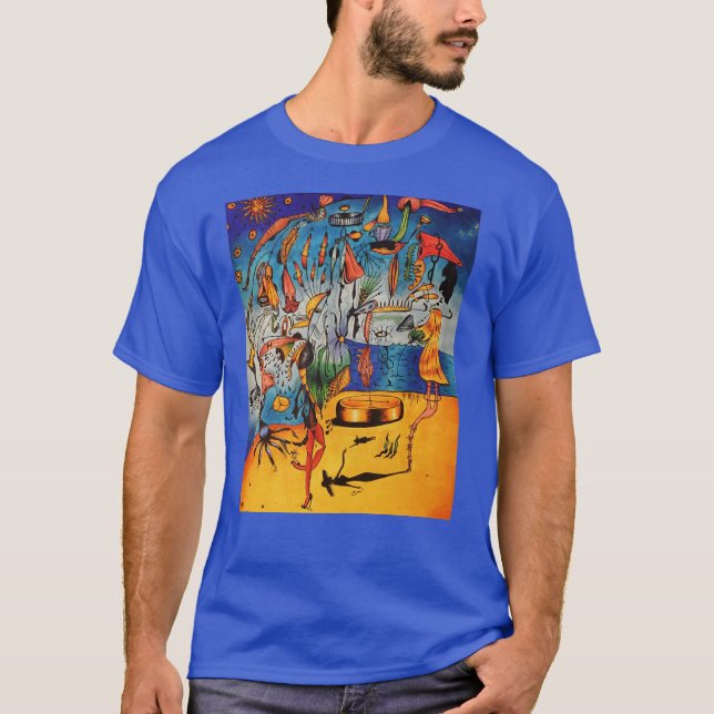 Camiseta O T surrealista dos homens (Frente)