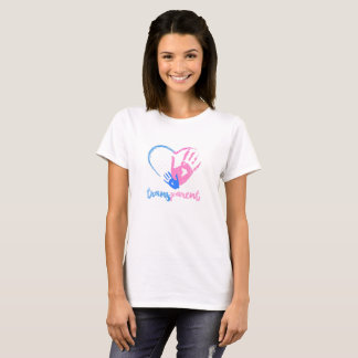 Camiseta O T transparente das mulheres