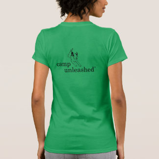 Camiseta O T verde escuro das mulheres