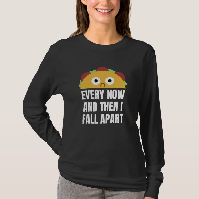 Camiseta O Taco De Vez Em Quando Eu Caio Na Comida Engraçad (Frente)