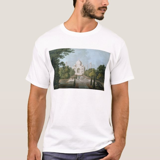 Camiseta O Taj Mahal, Agra, do jardim (Frente)