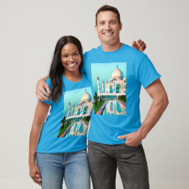 Camiseta O Taj Mahal sob um céu amanhecer