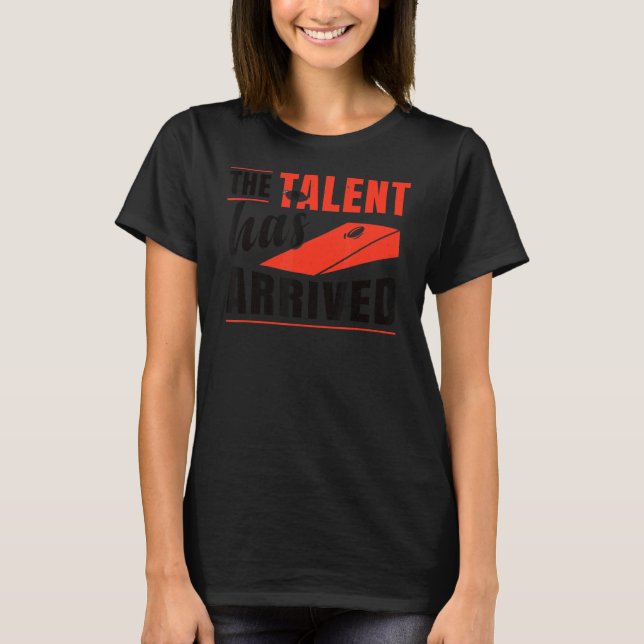 Camiseta O Talento Chegou Bean Bag Cornhole (Frente)