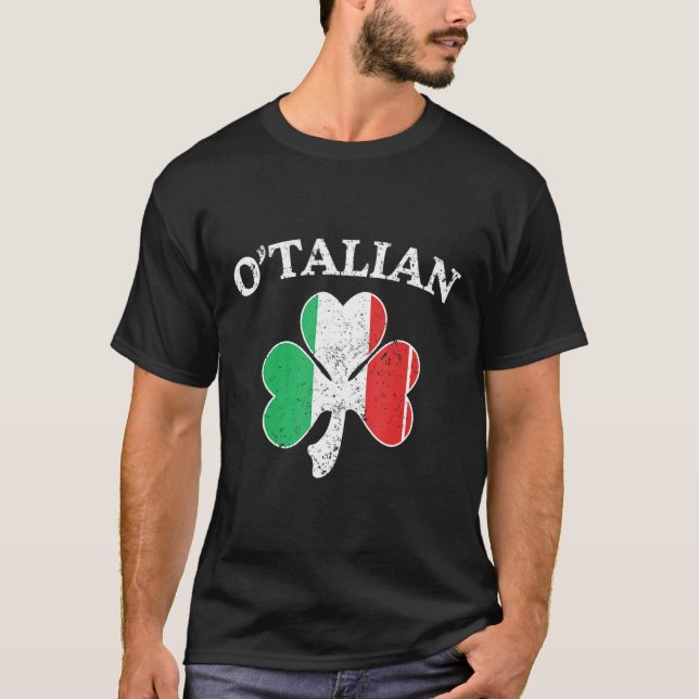 Camiseta O Talian Irish Shamrock me Dia de São Patrício (Frente)