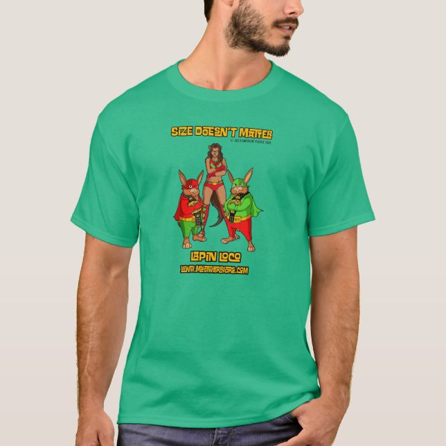 Camiseta O tamanho não importa - louco de Lapin (Frente)