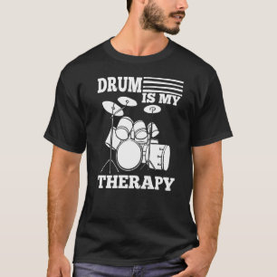 Camiseta O Tambor É O Meu Drummer Do Conjunto Do Tambor De