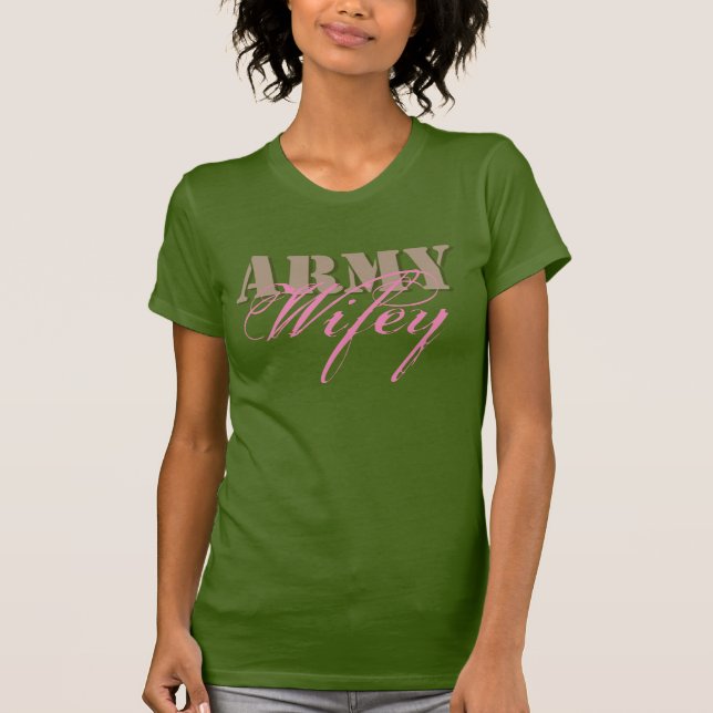 Camiseta O Tan, o verde e o rosa das mulheres de Wifey do (Frente)