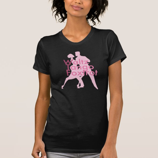 Camiseta O tango da valsa Foxtrot (WTF?) preto (Frente)