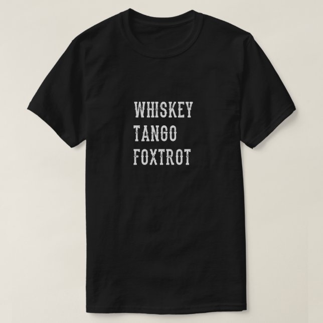 Camiseta O tango do uísque Foxtrot (Frente do Design)