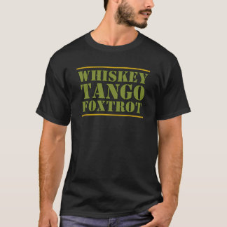 Camiseta O tango do uísque Foxtrot slogan das forças