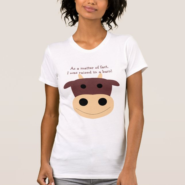Camiseta O tanque bonito das mulheres marrons da vaca (Frente)