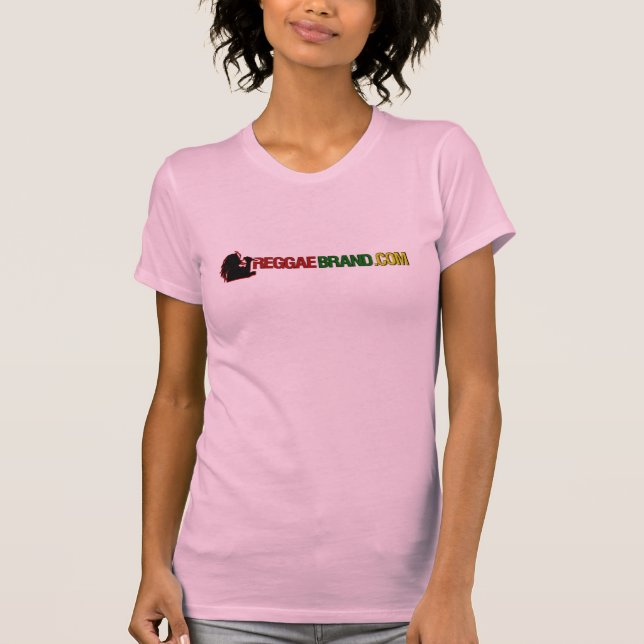 Camiseta o tanque das mulheres de ReggaeBrand.com (Frente)