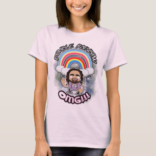 Camiseta O tanque das mulheres dobro OFICIAIS do arco-íris