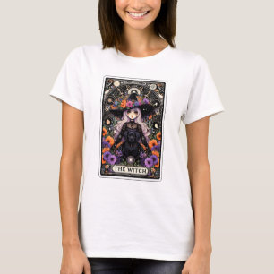Camiseta O Tarot da Bruxa com um Cão Preto