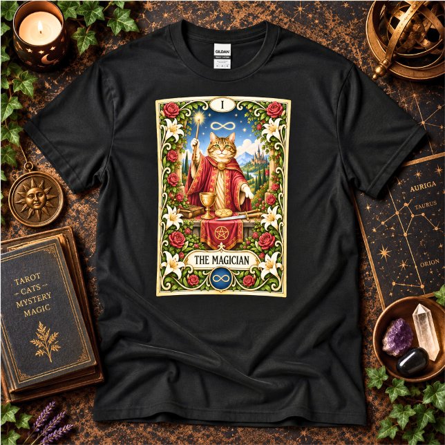 Camiseta O Tarot do Gato Mágico - Poder e Potencial (Criador carregado)