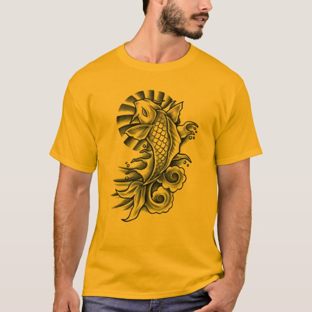 Camiseta O tatuagem de Koi inspirou o T (Frente)