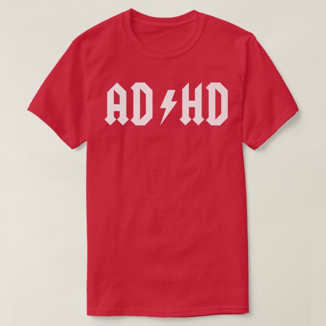Camiseta O TDAH é uma pedra! O ADHD é uma superpotência! Pr (Frente do Design)
