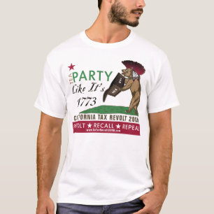 Camiseta O tea party como ele é t-shirt novo dos impostos