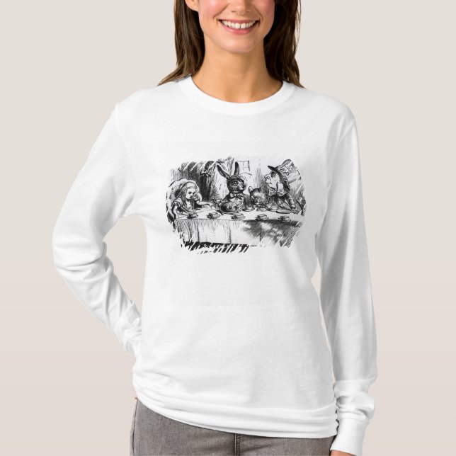 Camiseta O tea party do Hatter louco (Frente)
