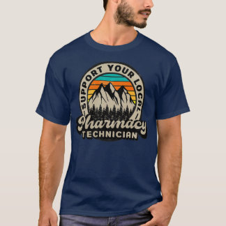 Camiseta O Técnico De Farmácia Suporta O Seu Desenho Retroa