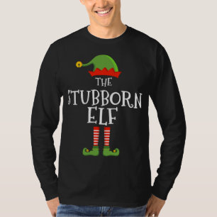 Camiseta O teimoso elf engraçado de natal correspondente à 