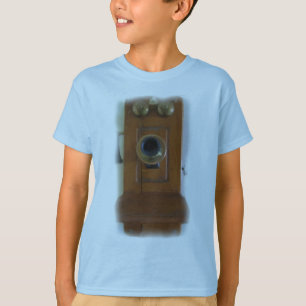 Camiseta O telefone do vintage caçoa o t-shirt básico
