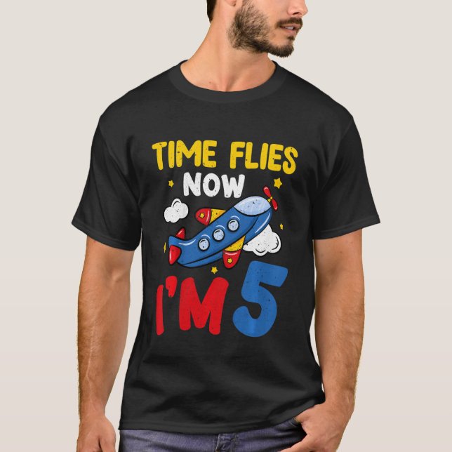 Camiseta O Tempo Das Crianças Voa Agora Im 5 5 Avião De Ani (Frente)