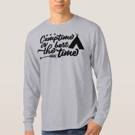 Camiseta O Tempo de Acampamento É o Melhor Tempo | Tipograf