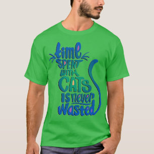 Camiseta O tempo de psicanálise de gatos gasto com gatos nu