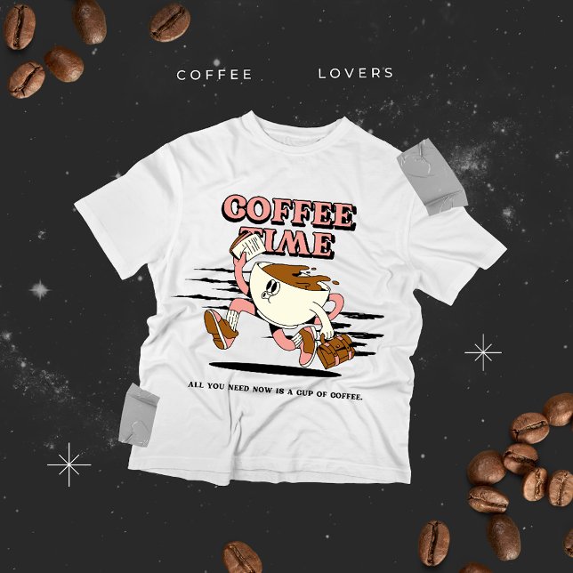 Camiseta O tempo do café que preciso agora é de uma taça de (Criador carregado)