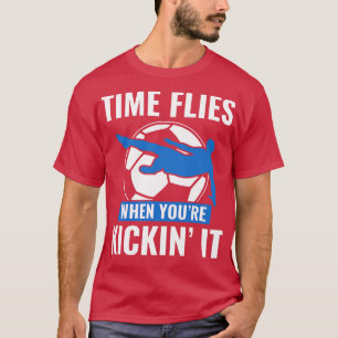 Camiseta O Tempo dos Jogadores Homens Voa Quando Você O Chu