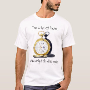 Camiseta O tempo é o melhor relógio de bolso do professor