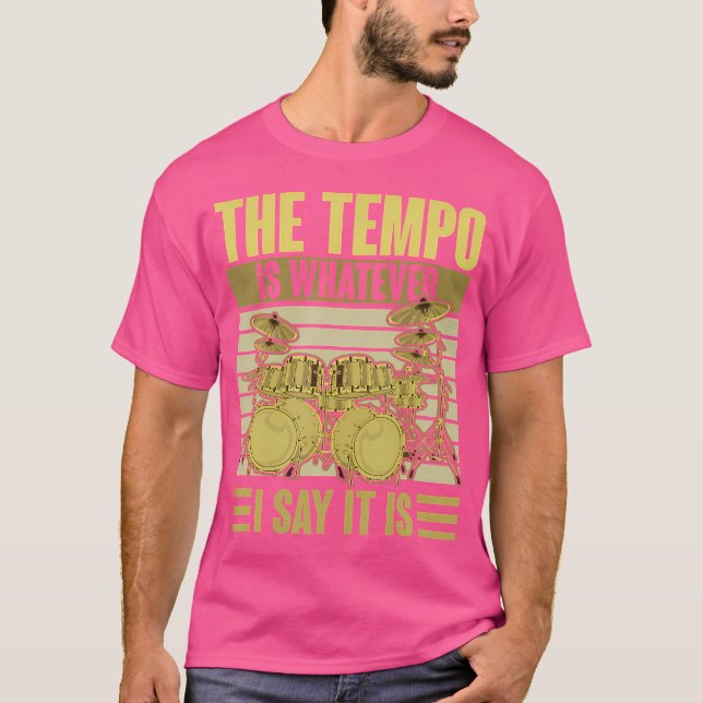 Camiseta O Tempo É O Que Eu Digo É Música Drummer Fu (Frente)