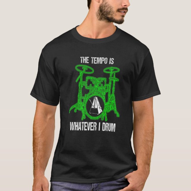 Camiseta O Tempo É O Que Eu Tambor Drum Drummer Conjunto (Frente)
