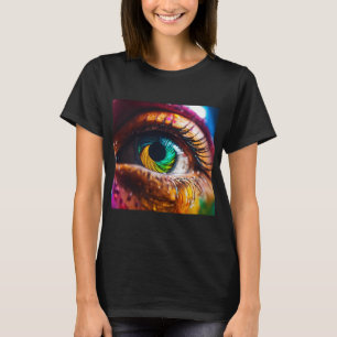 Camiseta "O Tempo é Reflexão Relógio nos Olhos"