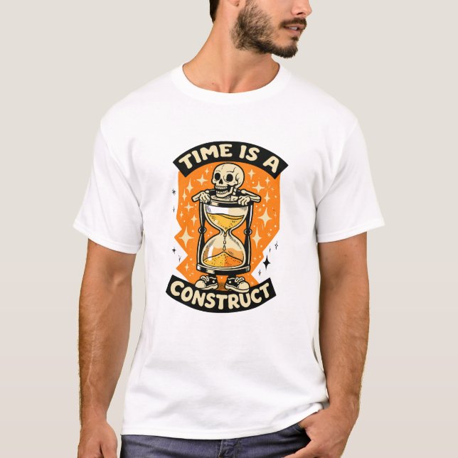 Camiseta O Tempo é um Esqueleto Construto (Frente)