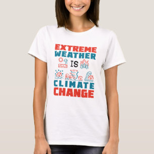 Camiseta O tempo extremo é a mudança climática