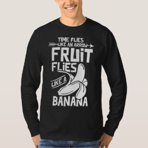 Camiseta O Tempo Farmante voa como uma fruta de flecha voa 