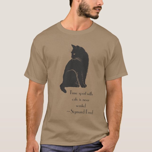 Camiseta O tempo gasto com gatos nunca é desperdiçado. (Frente)