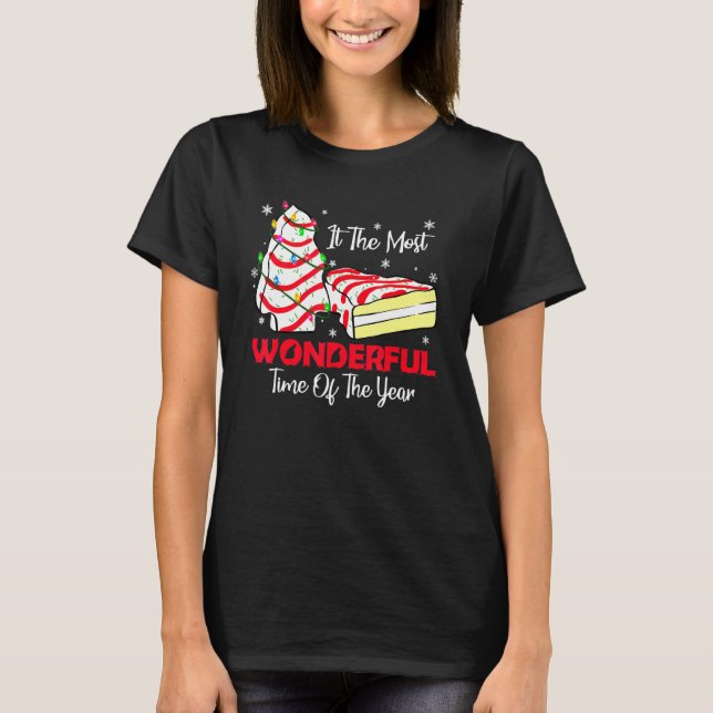 Camiseta O Tempo Mais Maravilhoso Do Bolo De Pica De Natal (Frente)