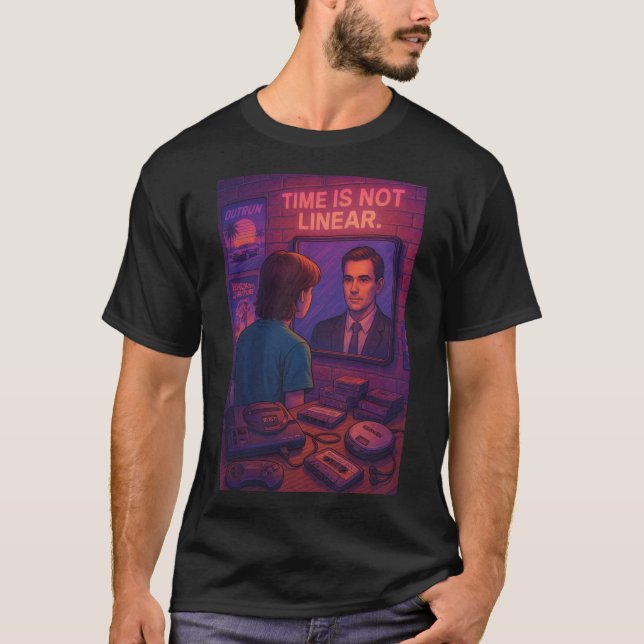 Camiseta O Tempo Não É Linear-90s-Agora (Frente)