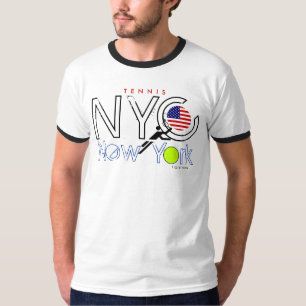 Camiseta O tênis E.U. de NYC abre o t-shirt