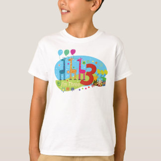 Camiseta o terceiro aniversário