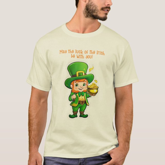Camiseta O tesouro de Lucky Leprechaun (Frente)
