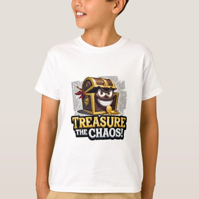 Camiseta O tesouro do caos - o tesouro sorridente (Frente)