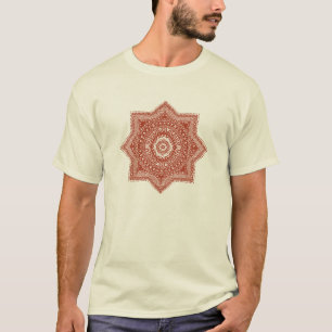 Camiseta O teste padrão marroquino vermelho