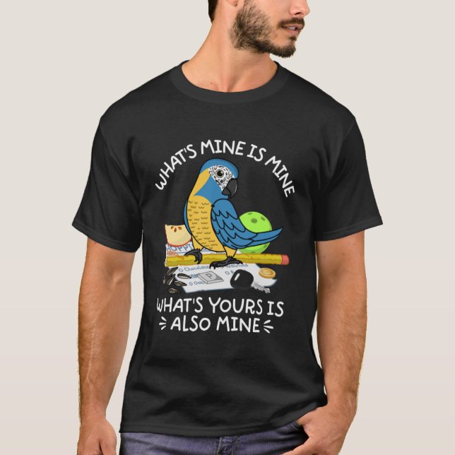 Camiseta O teu é o meu papagaio I Blue-throated Macaw (Frente)