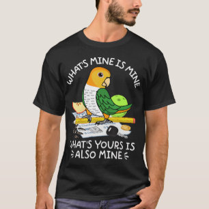 Camiseta O teu é o meu papagaio I Caique de barriga branca
